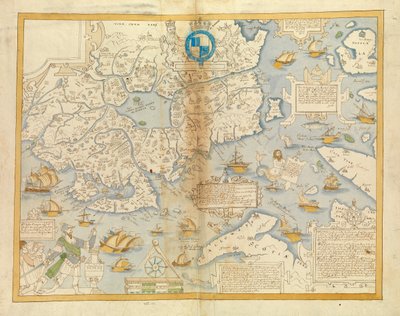 Østlige del av Ulster, ca. 1594–1603 (lagt på lin) av Unknown artist