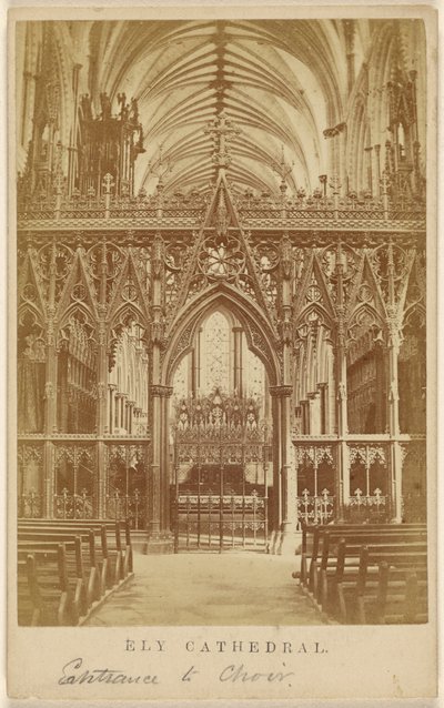 Ely-katedralen. Inngang til koret. av Unknown artist