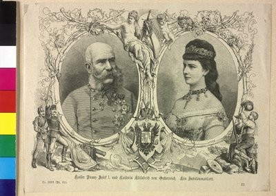 Østerrikes keiser og Elisabeth Franz Joseph I av Unknown artist
