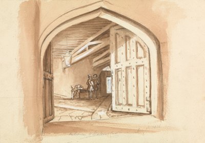 Inngang til Walmer Castle; skisser av dører av Unknown artist