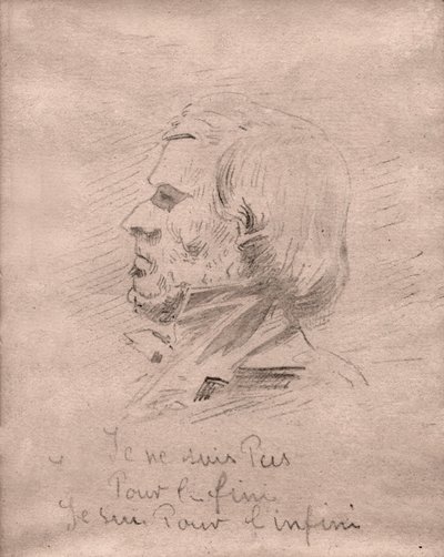 Eugene Delacroix. (tegning, ca 1850) av Unknown artist