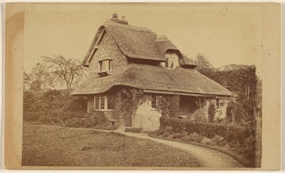 [Utvendig utsikt over Dutch Cottage, Blaise Hamlet] av Unknown artist