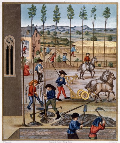 Feltarbeid - Miniatyr av Unknown artist