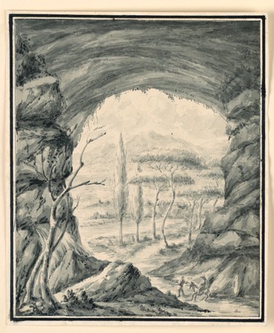 Figurer på et Rocky Pass av Unknown artist