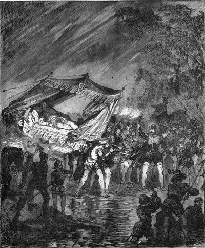 Flight of Charles V (1500-1558) til Inspruck i Tyskland (1552) av Unknown artist