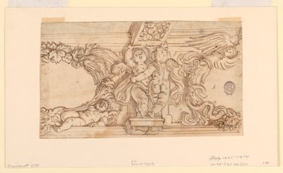 Fris med Putti og medaljonger av Unknown artist