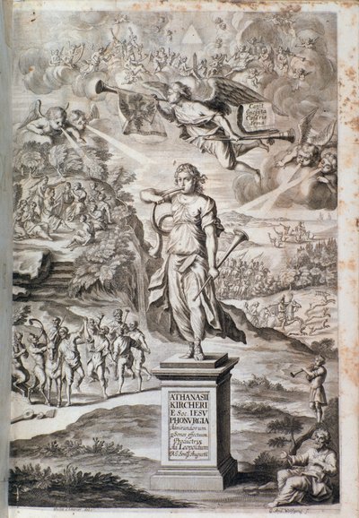 Frontispice av Phonurgia nova (1673) av Unknown artist
