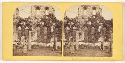 Furness Abbey. - Interiøret i Chapter House. av Unknown artist