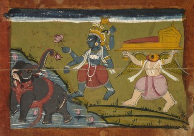 Gajendra Moksha: The Salvation of the King of the Elephants av Unknown artist