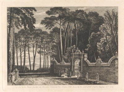 Inngangsporten til blomsterhagen på Farnley av Unknown artist