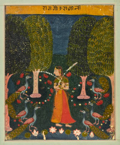 Gauri Ragini, folio fra en <em>Ragamala</em> av Unknown artist