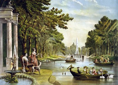 General La Fayette (Lafayette) (1757 - 1834) i sin sommerbolig. av Unknown artist