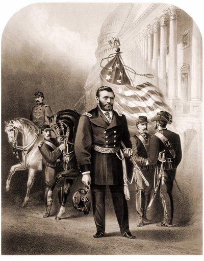 General Ulysses Grant (1822-1885), American statesman av Unknown artist
