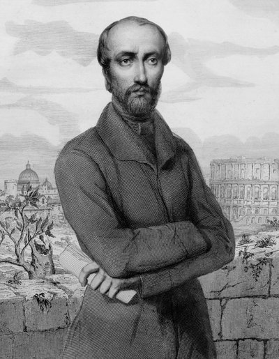 Giuseppe Mazzini, Italian patriot and politician - 1864 - Portrait of the Italian Republican politician Giuseppe Mazzini (1805-1872) av Unknown artist