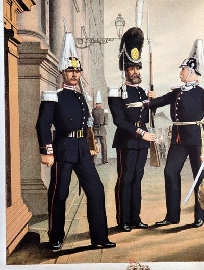 Den svenske gardes grenaderer, v.1890 av Unknown artist