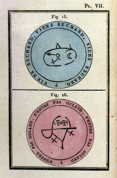 Grimoire av pave Honorius pleide å tilkalle demoner. Ed. av 1760. av Unknown artist