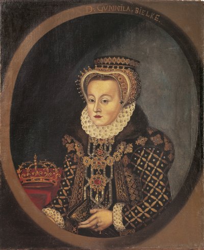 Gunilla Bielke, reine consort de Suede Finlande - Portrett av Gunilla Bielke (1568-1597), dronning av Sverige, anonym. Olje på lerret av Unknown artist