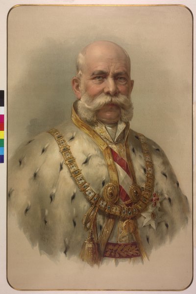 Halvlang keiser Franz Joseph I i fleecekappe av Unknown artist
