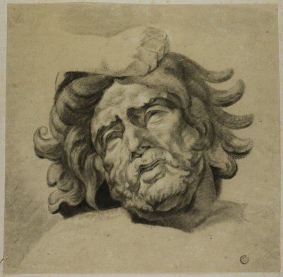 Kentaurens hånd som griper lapiths hode (etter en av metopene fra Parthenon, British Museum) av Unknown artist