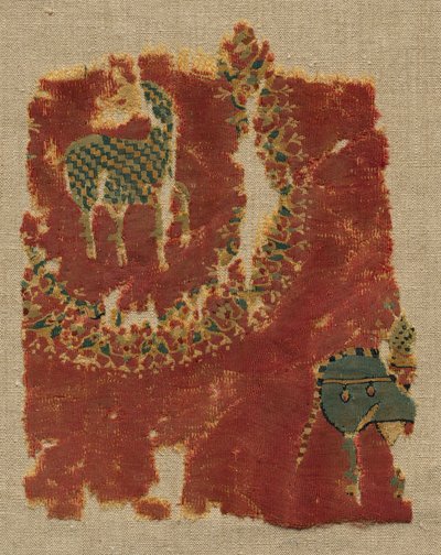 Hengende med bladrundell og rytter av Unknown artist