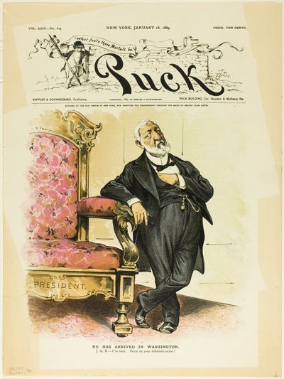 Han har ankommet Washington fra Puck av Unknown artist