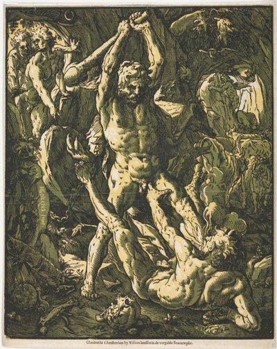 Hercules og Cacus av Unknown artist