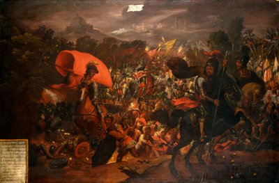 Hernan Cortes på flukt fra den aztekiske hovedstaden av Unknown artist