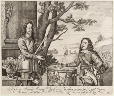 ?Hans Aller Helligste Majestet Kong Charles den første som ga sine kongelige ordrer til sin sekretær angående det store opprøret? av Unknown