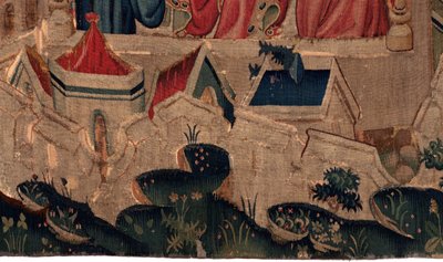 Historien om Saint Piat og Saint Eleuthère, scene 9 Saint-Éleuthère er bekreftet som biskopen av Tournai (Au boin saint l
