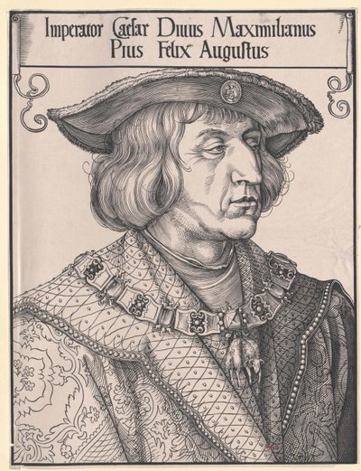Den hellige romerske keiseren Maximilian I (trykk) av Unknown artist