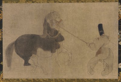 Hest og ledsager av Unknown artist