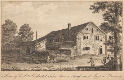 House of the Late Celebrated John James Rousseau, ved Moutiers-Travers av Unknown artist