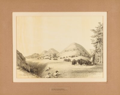 Jegere som forfølger bøffel – nr. 11 av Unknown artist