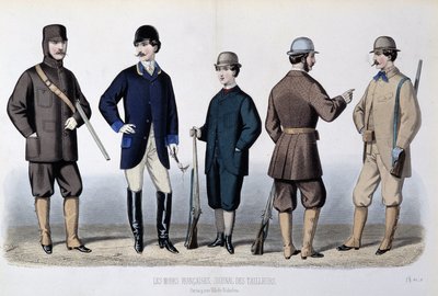 Jaktdrakter, "" The Journal of tailors"" av Unknown artist