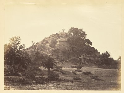 [Hytte i en åsside, India] av Unknown artist