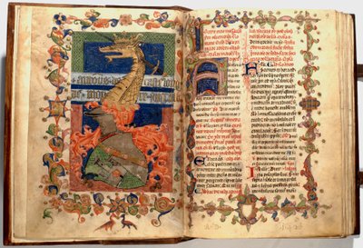 Belysninger fra ff.8v og 9r av Missal kjent som "Dragone" av Unknown artist