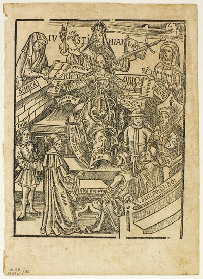Illustrasjon fra Margarita philosophica, plansje 35 fra Tresnitt fra bøker fra det XVI århundre av Unknown artist
