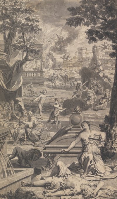 Illustrasjon til Tonsons Ovid Metamorphosis (tre av fire) av Unknown artist