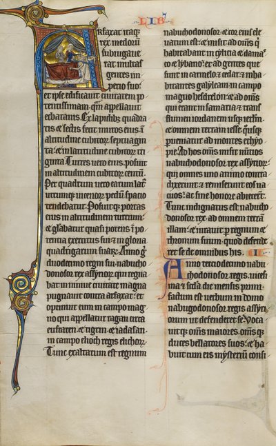 Initial A: Judith halshugger Holofernes av Unknown artist
