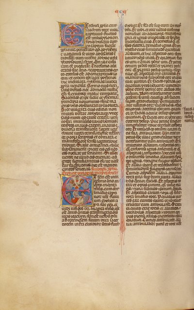 Initial E: Esekiels syn av tetramorfen av Unknown artist