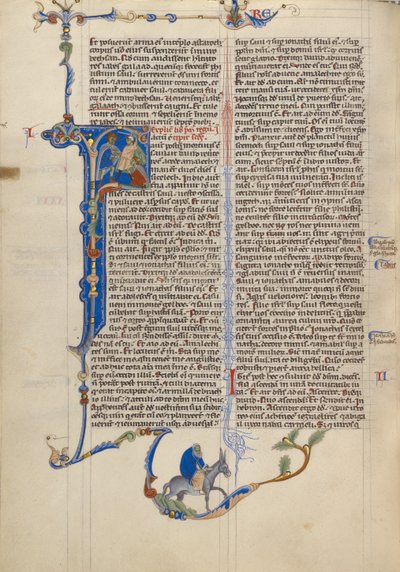 Innledende F: David beordrer halshugging av en amalekit av Unknown artist