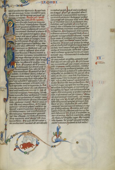 Initial I: Sankt Jakob med Kristus over av Unknown artist