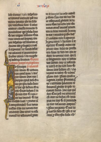 Initial I: Evangelisten Johannes av Unknown artist