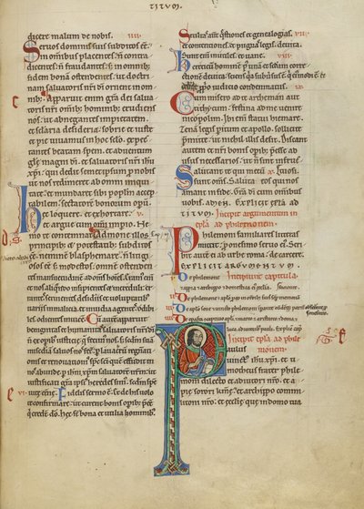 Initial P: Sankt Paulus av Unknown artist