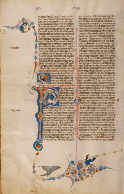 Initial P: Paulus gir et brev til en biskop av Unknown artist