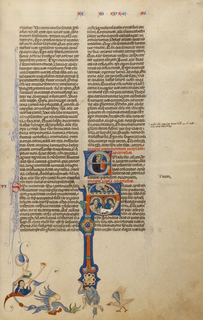 Initial P: Paulus gir et brev til en budbringer av Unknown artist