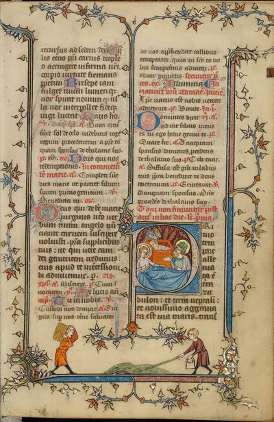 Initial P: Jesu fødsel av Unknown artist
