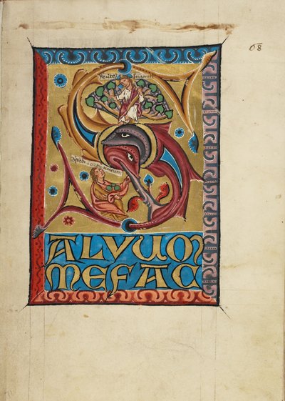 Initial S: Kristus som brudgommen med bruden av Unknown artist