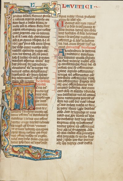 Initial T: Aron og en israelitt av Unknown artist