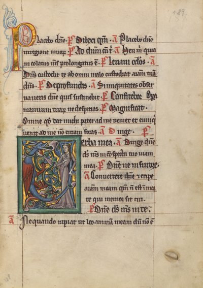 Initial V: Dragen og en kvinne av Unknown artist